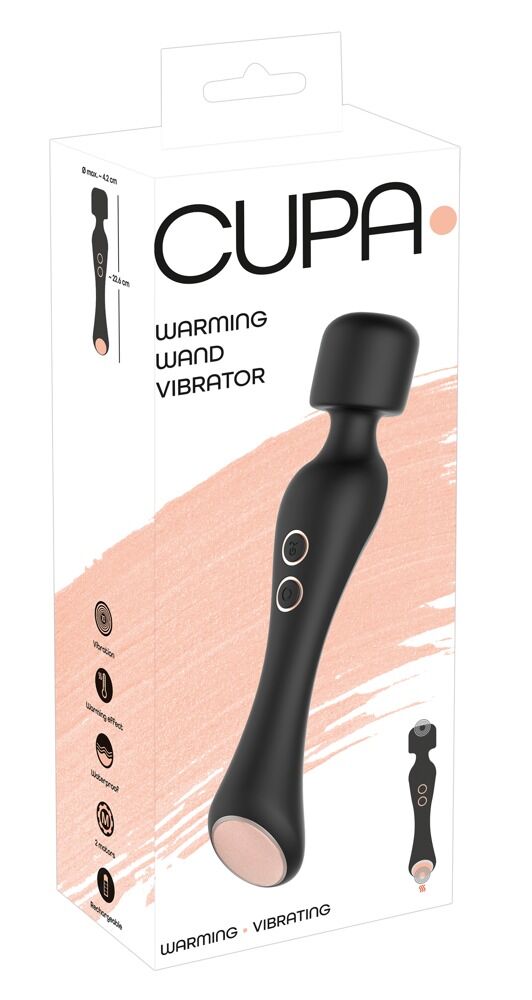 Δονητής μασάζ δύο άκρων . θερμαινόμενος - warming wand vibrator cupa