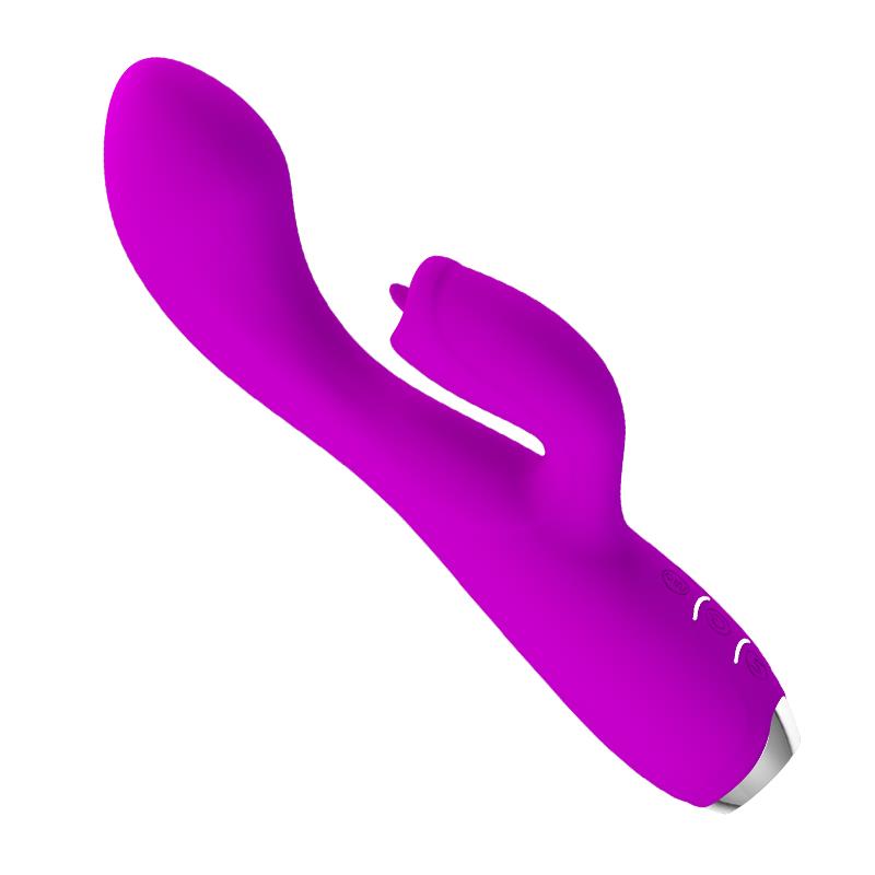 Διπλός δονητής με γλώσσα - prettylove gloria vibe with tongue usb