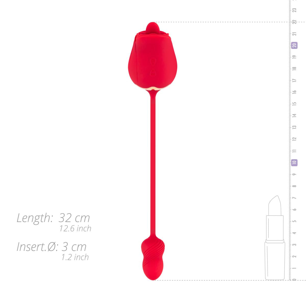 Διπλός Δονητής με γλώσσα teazers rose vibrator and clitoris stimulator