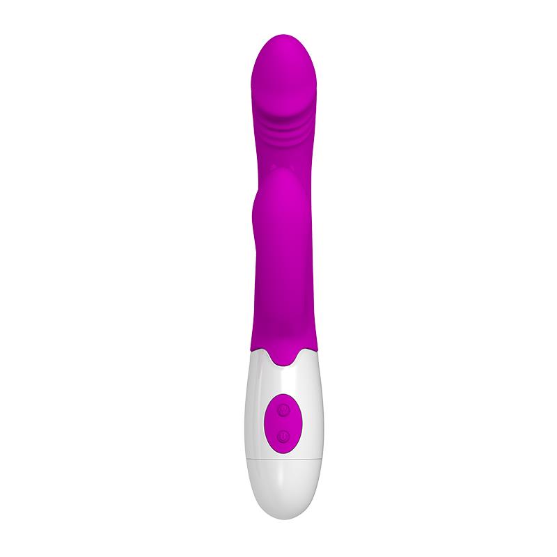 Δονητής τύπου rabbit με διέγερση κλειτορίδας - prettylove vibrator andre color purple