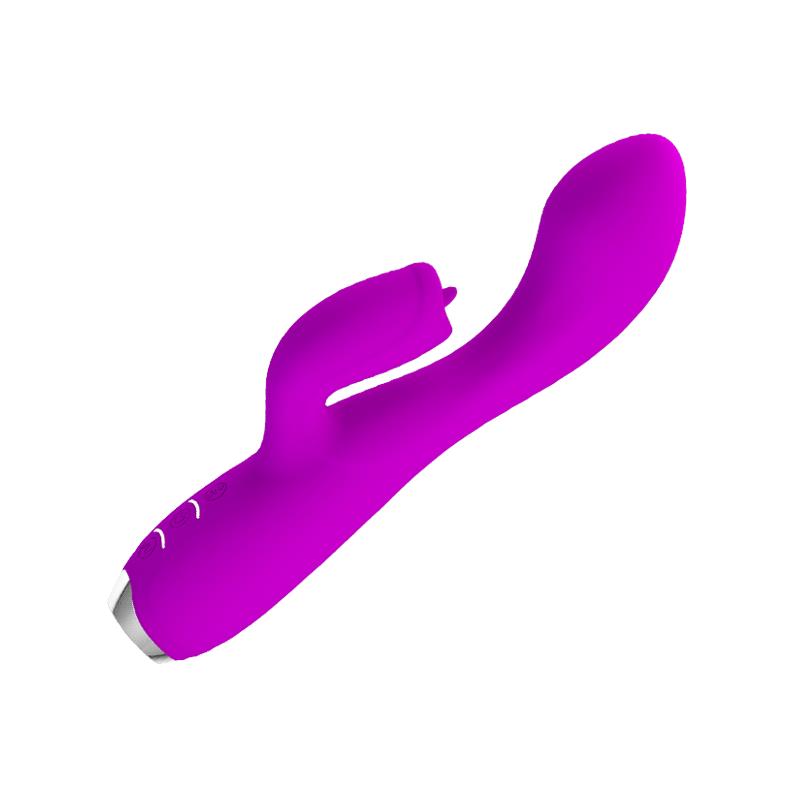 Διπλός δονητής με γλώσσα - prettylove gloria vibe with tongue usb