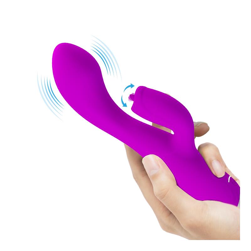 Διπλός δονητής με γλώσσα - prettylove gloria vibe with tongue usb