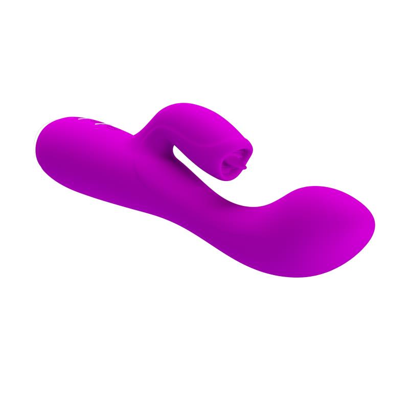 Διπλός δονητής με γλώσσα - prettylove gloria vibe with tongue usb
