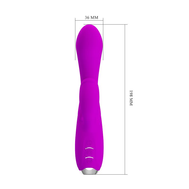 Διπλός δονητής με γλώσσα - prettylove gloria vibe with tongue usb