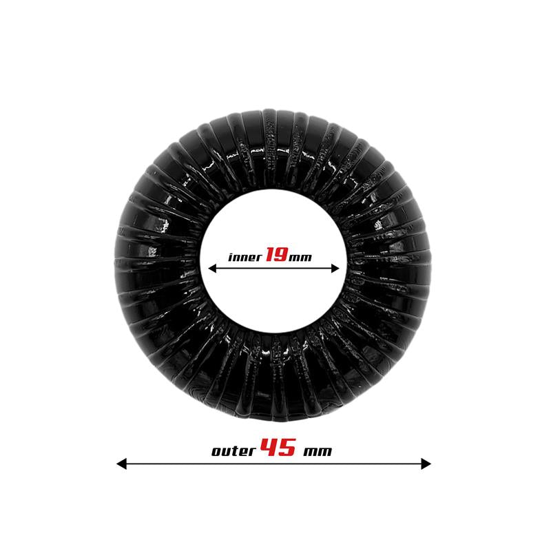 Δαχτυλιδι πεους - beast rings cock ring super flexible and resistant striped 1.9 cm black