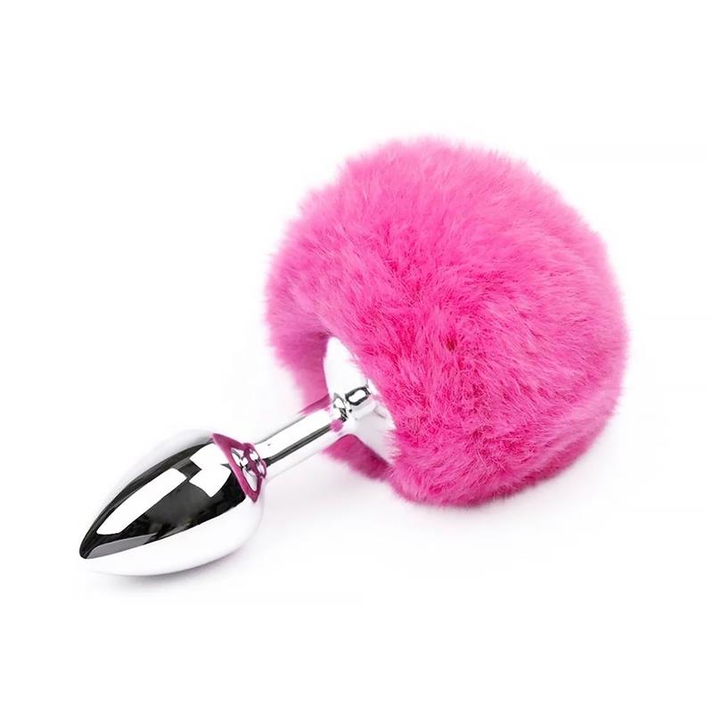 Πρωκτικη σφηνα με ροζ πομ - πον μεγεθος small - AFTERDARK Butt Plug with Pompon Pink Size S