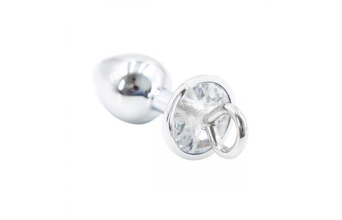 Πρωκτική σφήνα με λουρί anal plug with chain leash small
