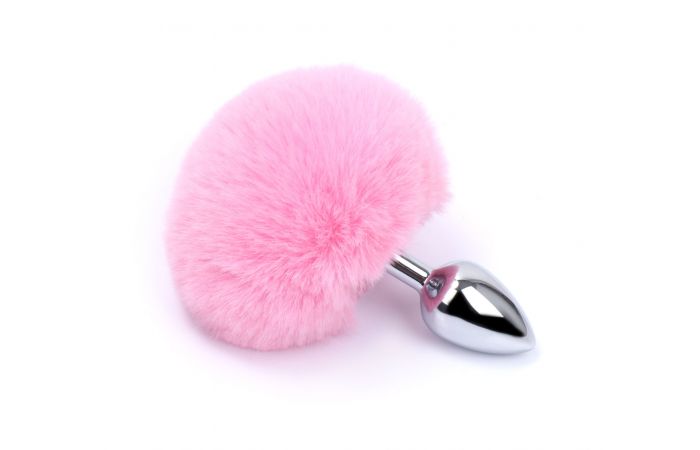 Πρωκτική σφήνα bunny tail pink small